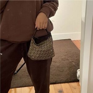 Fendi Brown Monogram Women's Zucca Mini Micro Bag